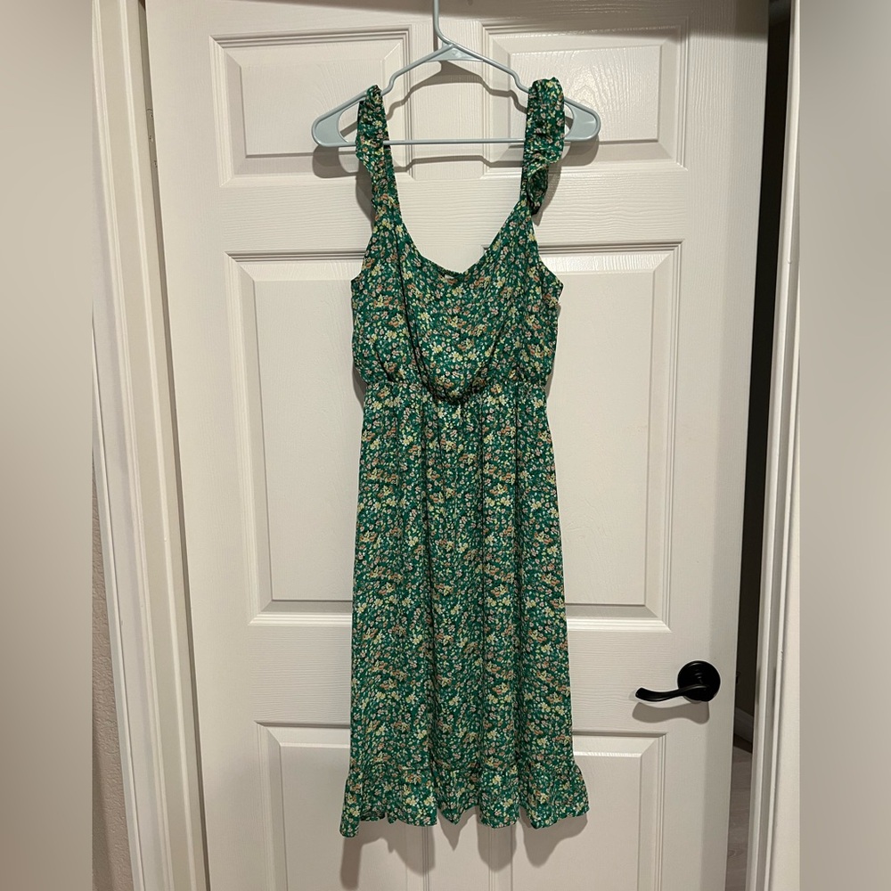 Floral Green Dress
